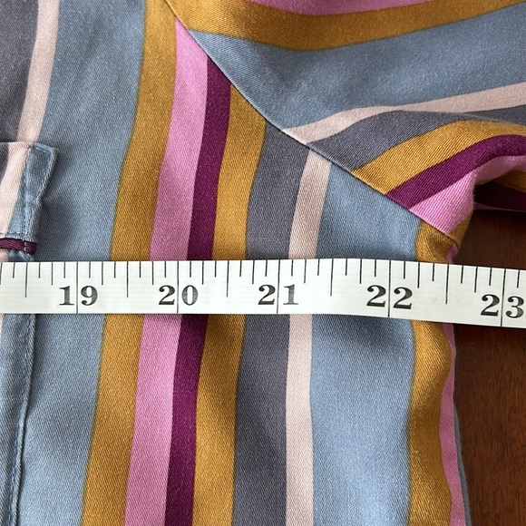 LOVE & LORE colourful striped shirt size large - Picture 8 of 8